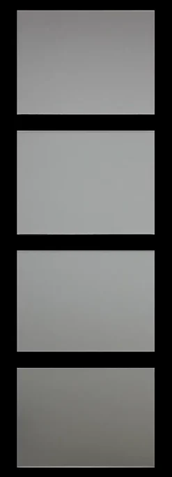 Gd Menuiseries Porte Coulissante Telia Noir Vitrée H204 X L83, Rail Alu Bandeau Noir