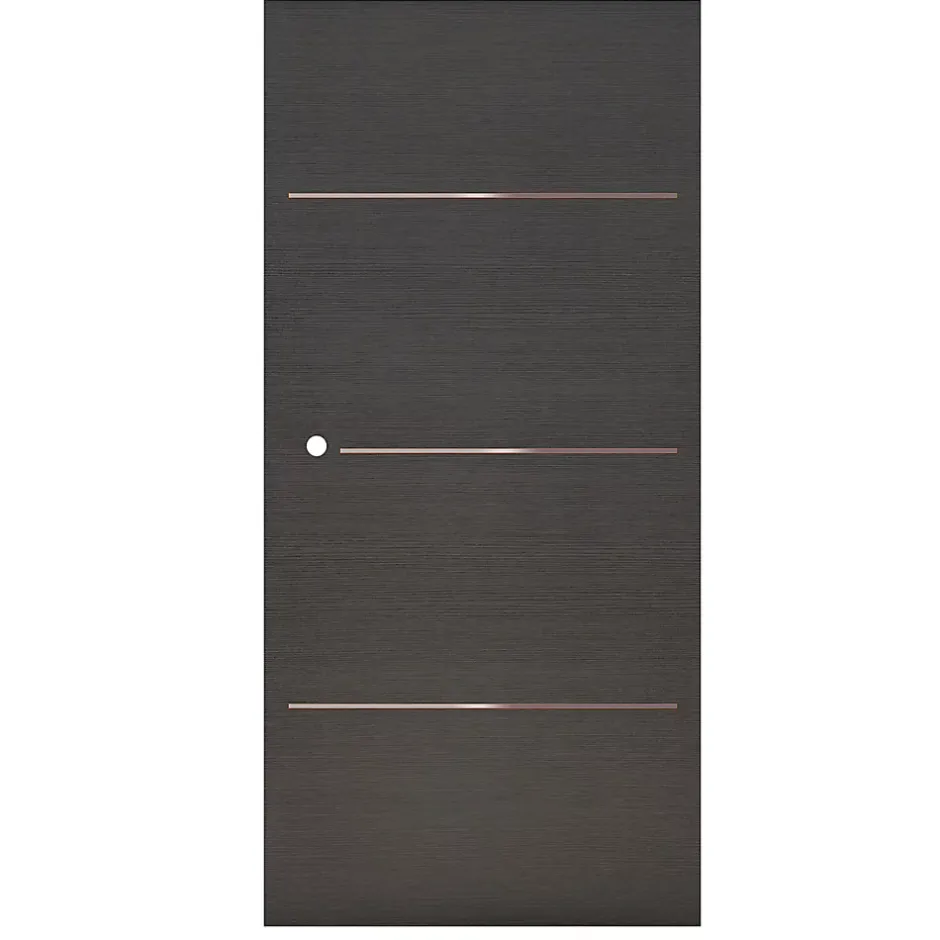 Porte coulissante Triaconta grise H.204 x l.83 cm