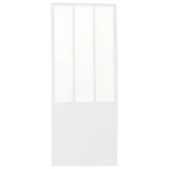 Porte coulissante vitrée esprit atelier blanc H.204 x l.73 cm