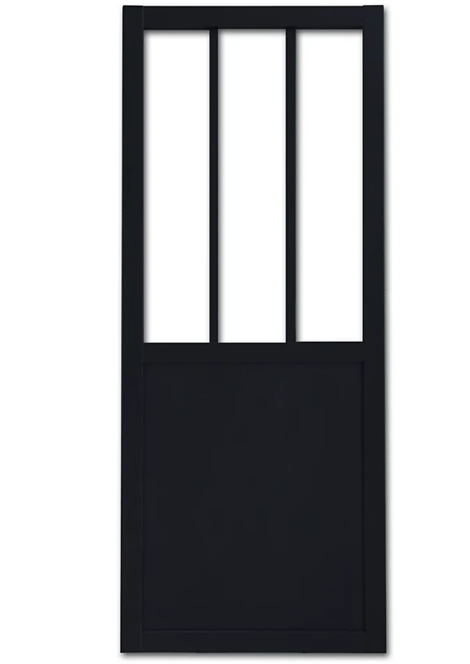 Porte coulissante vitrée esprit atelier H.204 x l.83 cm