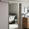 Porte coulissante vitrée Reflecto miroir H.204 x l.83 cm