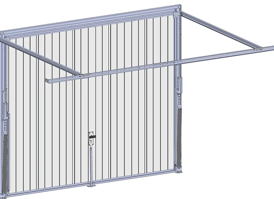 Porte de garage basculante blanche l.250 x H.200 cm x Ep.20 mm-Spadone Sale