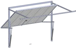 Spadone Porte de garage basculante grise l.240 x H.200 cm x Ep.20 mm