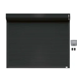 Protecta Porte de garage motorisée enroulable aluminium Ambre gris H.200 x L.300 cm