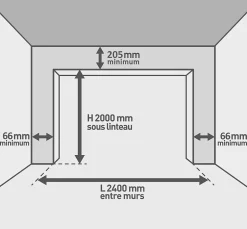 Protecta Porte de garage motorisée enroulable aluminium Ambre blanc H.200 x L.253,2 cm