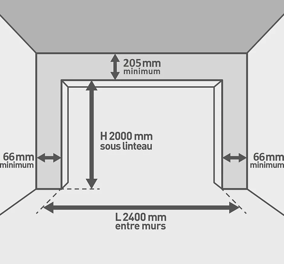 Protecta Porte de garage motorisée enroulable aluminium Ambre blanc H.200 x L.253,2 cm