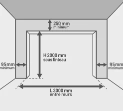 Protecta Porte de garage motorisée enroulable aluminium Ambre gris H.200 x L.300 cm avec hublots