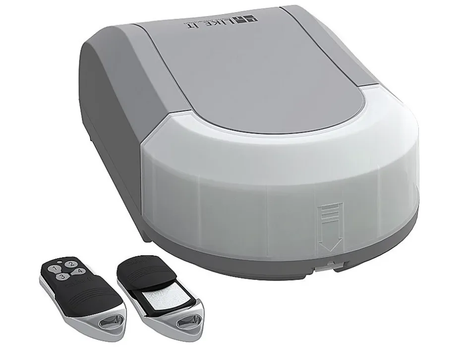 Vente-unique Porte de garage sectionnelle à cassette blanc motorisée L254 x H218 cm - CAOPAS