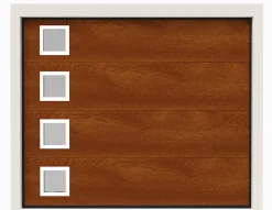 Porte de Garage Sectionnelle Motorisée 300x300 RIGA - Imitation Bois Mat (Wood Flat)-Rentside