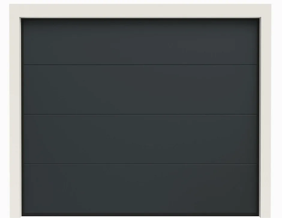 Rentside Porte de Garage Sectionnelle Motorisée 240x200 RIGA - Gris sablé