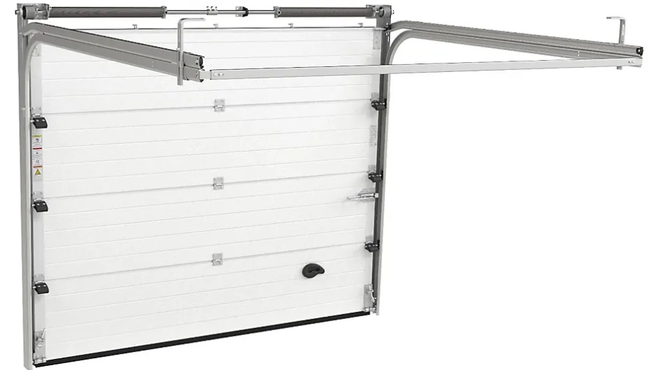 Rentside Porte de Garage Sectionnelle Motorisée 240x200 RIGA - Gris sablé