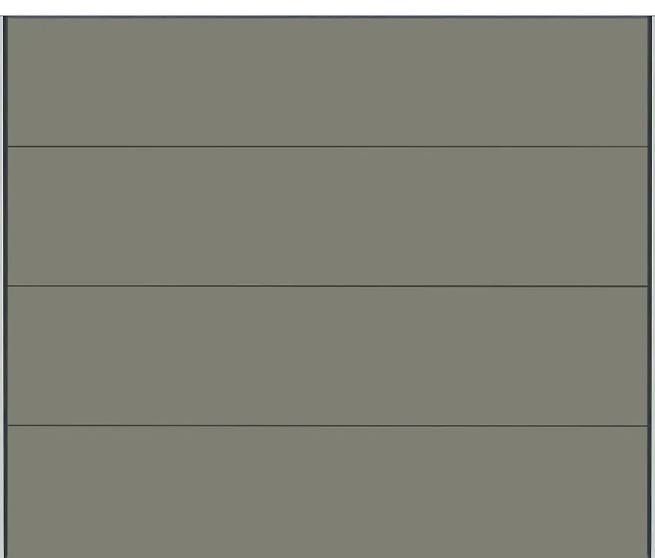 Porte de garage sectionnelle Gris Quartz 7039 motorisée l.240 x H.200 cm x Ep.40 mm Polygrain-Spadone Outlet