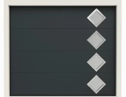 Rentside Porte de Garage Sectionnelle Motorisée 300x300 RIGA - Gris lisse