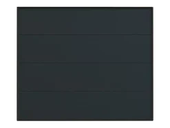 Porte de garage sectionnelle effet bois anthracite avec moteur L254 x H218 cm - PRIETA-Somfy Discount