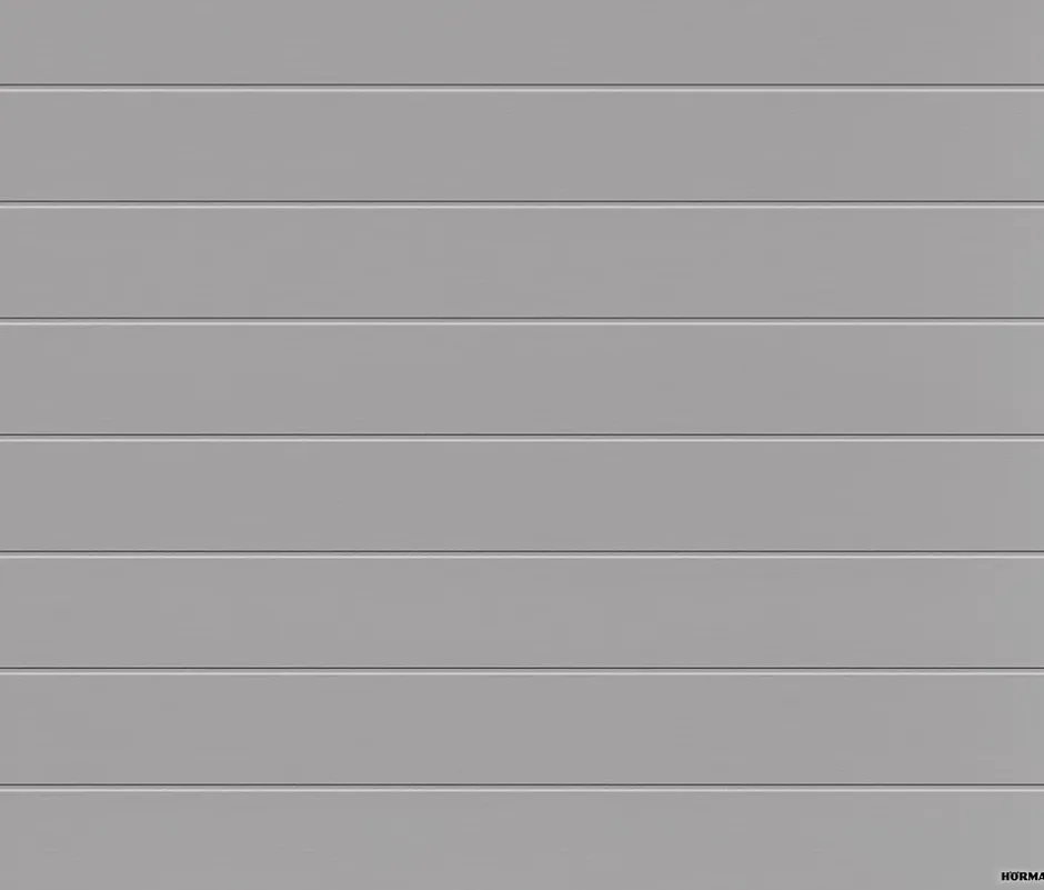 Hormann Porte de garage sectionnelle acier EcoStar WoodGrain blanc aluminium RAL 9006 - l.300 x h.200 cm - motorisée