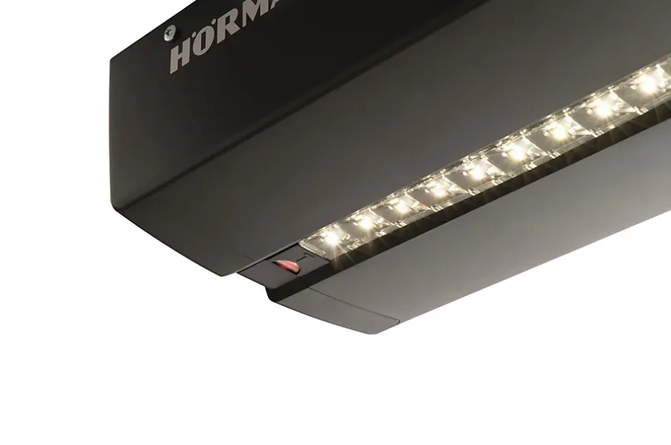 Hormann Porte de garage sectionnelle acier blanc RAL 9016 Matt Deluxe - l.237,5 x h.200 cm - motorisée