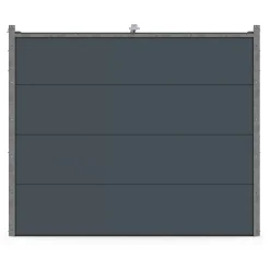 Porte de garage sectionnelle acier gris RAL 7016 - L.240 x h.200 cm - motorisée (en kit)-GoodHome Hot