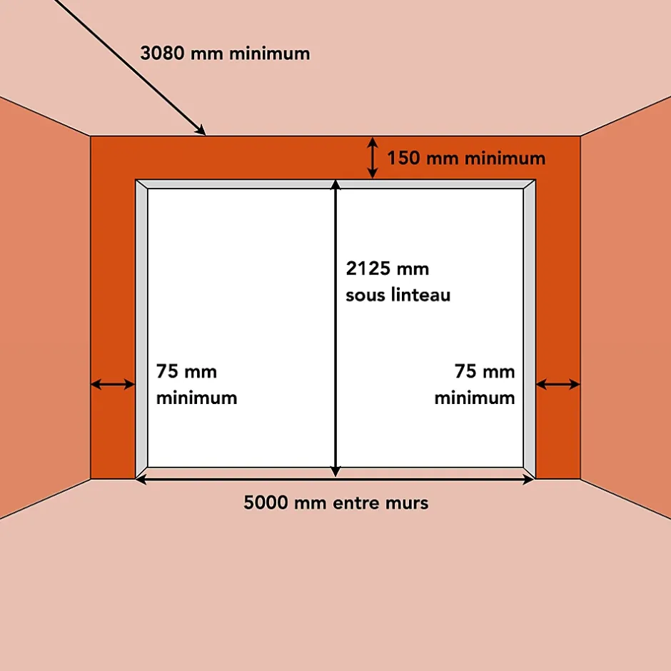 Porte de garage sectionnelle motorisée Gris Anthracite l.500 x H.212,5 cm x Ep.60 mm-Spadone Discount