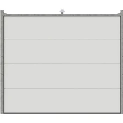 GoodHome Porte de garage sectionnelle acier blanc RAL 9010 - L.240 x h.200 cm - motorisée (en kit)