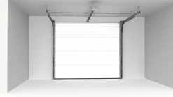 GoodHome Porte de garage sectionnelle acier blanc RAL 9010 - L.240 x h.200 cm - motorisée (en kit)