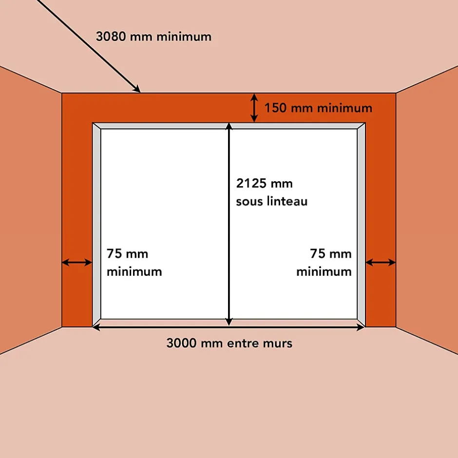 Porte de garage sectionnelle grise motorisée avec décors 4 arcs l.300 x H.200 cm x Ep.40 mm-Spadone Hot