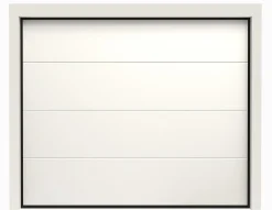 Rentside Porte de Garage Sectionnelle Motorisée 240x200 LIMA - Blanc lisse