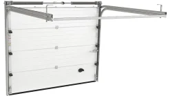 Porte de Garage Sectionnelle Motorisée 240x200 RIGA - Gris lisse-Rentside Outlet