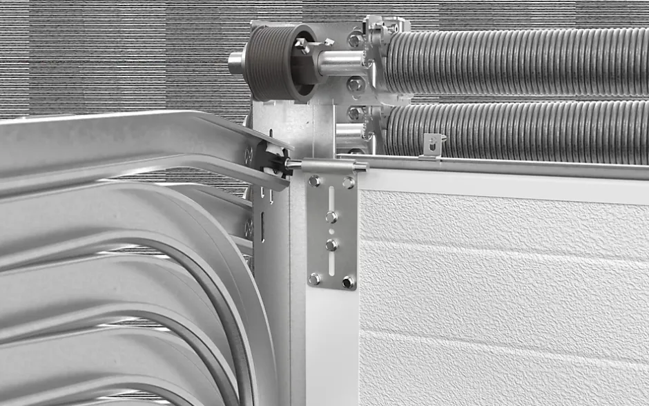 Porte de Garage Sectionnelle Motorisée 240x200 RIGA - Gris lisse-Rentside Outlet