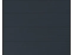 Somfy Porte de garage sectionnelle effet rainuré anthracite avec moteur L254 x H218 cm - NORIA