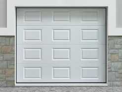 Somfy Porte de garage sectionnelle à cassette blanc avec moteur L254 x H218 cm - CAOPAS