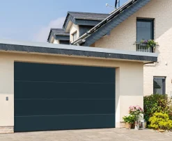Porte de garage sectionnelle IsoMatic gris anthracite - l.300x h.200 cm - motorisée-Hormann New