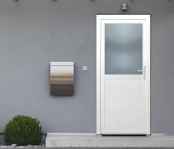 Porte de service 1/2 vitrée PVC 80 x h.205 cm poussant gauche