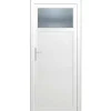 Porte de service 1/4 vitrée PVC 90 x h.200 cm poussant droit- Best