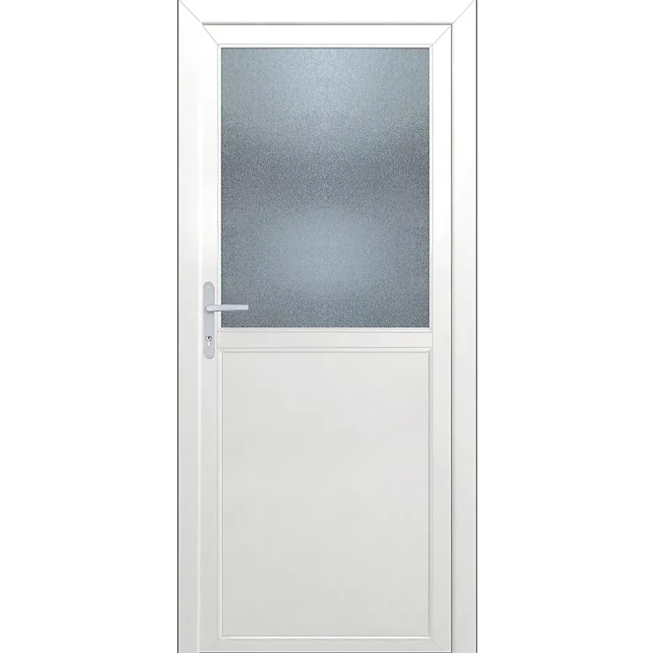 Porte de service 1/2 vitrée pvc poussant droit l.80 x H.205 cm- Sale