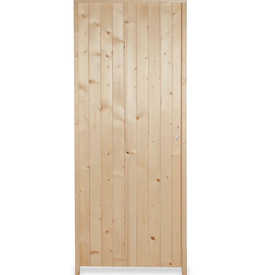 Porte de service bois 90 x h.200 cm poussant gauche- Sale