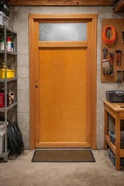 Gd Menuiseries Porte De Service Bois Pagos, H.200 X L.90 P, Droit