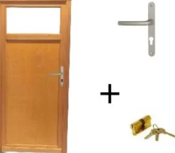 Gd Menuiseries Porte De Service Bois Pagos, H,200xl,90 P,gauche, Poigneeet Barillet (ref 01245f924) Côte Tableau