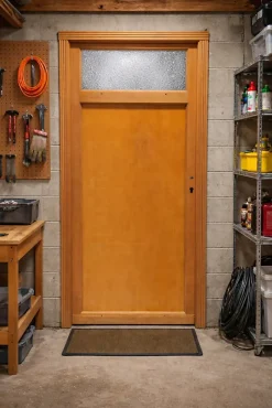 Porte De Service Bois Pagos, H,200xl,80 Côte Tableau P. Gauche-Gd Menuiseries Hot