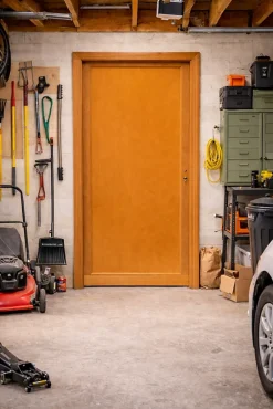 Gd Menuiseries Porte De Service Bois Pleine Armagos, H.200 X L.90 Côte Tableau, P.gauche , Poignée, Barillet