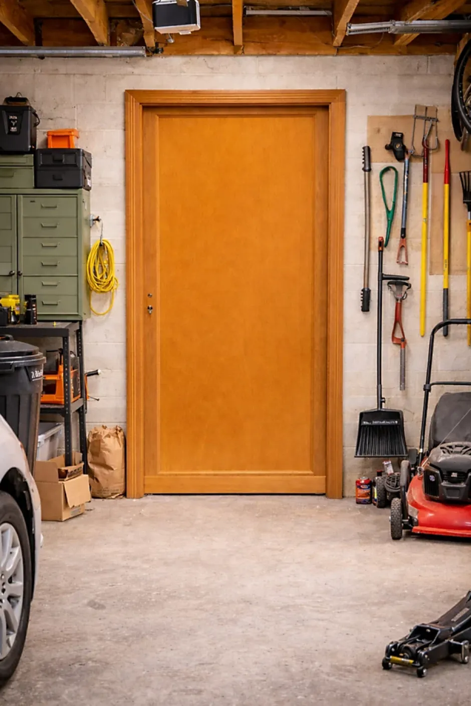 Porte De Service Bois Pleine Armagos, H.200 X L.90 Côte Tableau P.droit-Gd Menuiseries Discount