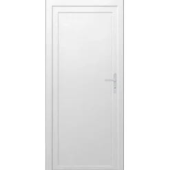 Porte de service pleine PVC 90 x h.205 cm poussant gauche