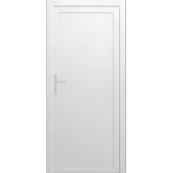 Porte de service pleine PVC 90 x h.205 cm poussant droit- Hot