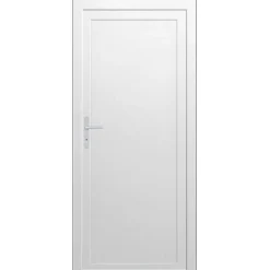 Porte de service pleine PVC 80 x h.205 cm poussant droit- Hot