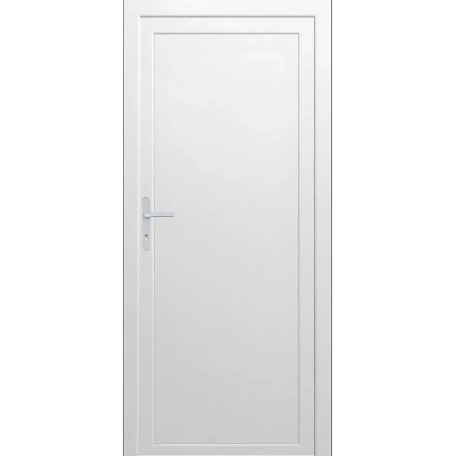 Porte de service pleine PVC 80 x h.205 cm poussant droit- Hot