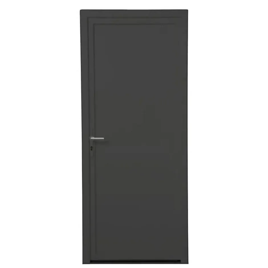 Porte de service PVC anthracite L 960mm x H 2000mm ouvant droit-Fral Fermetures Outlet