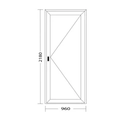 Porte de service PVC blanc L 960mm x H 2180mm-Fral Fermetures Best