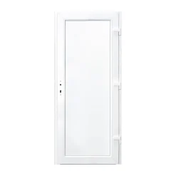 Porte de service pvc pleine gris anthracite et blanc 90 x h.205 cm poussant gauche- Sale