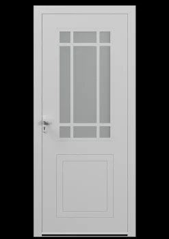 4ALU Porte d'entrée alu blanc Betina H.215 x l.90 cm poussant droit