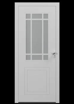 4ALU Porte d'entrée alu blanc Betina H.215 x l.90 cm poussant gauche