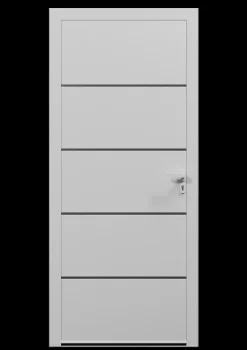 Porte d'entrée alu blanc Cecina H.215 x l.90 cm poussant gauche-4ALU Online